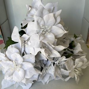 Artificial flowers, approximately 12” , white